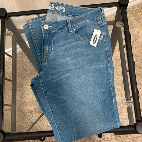 NWT Old Navy Rock Star Light Blue Super Skinny  Jeans Sz 12 - Picture 1 of 5